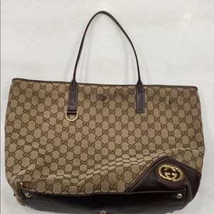Canvas Gucci tote
